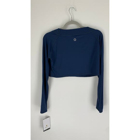 BloqUV Womens Crop Top 4001 Size Large Midnight Blue UPF 50+ Sun Protection New - Picture 6 of 9